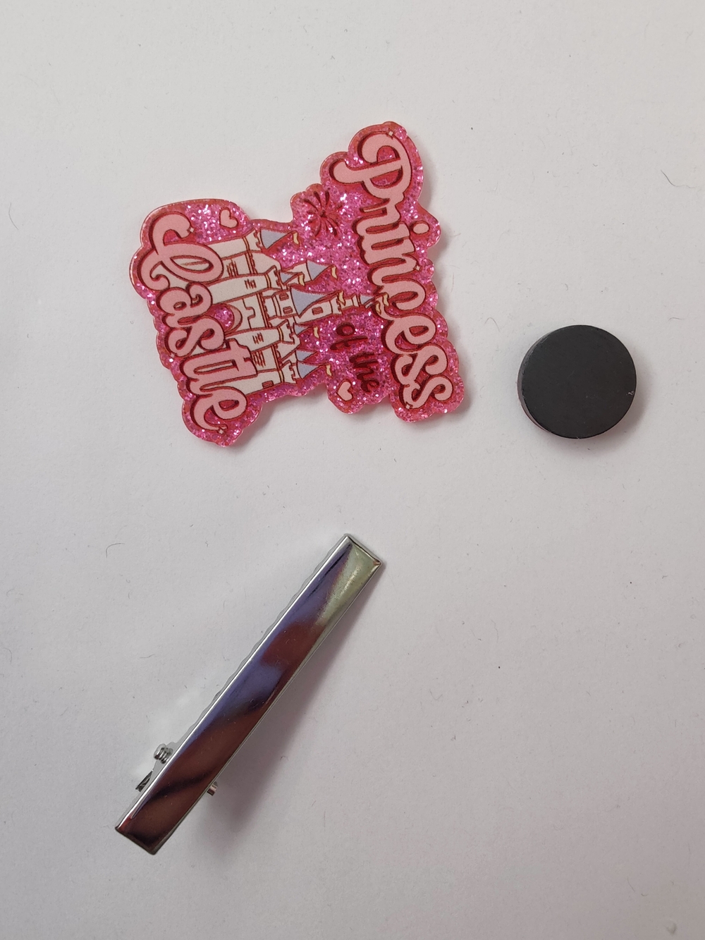 Custom Handmade Character Magnet or Hair Clip- Princess Castle